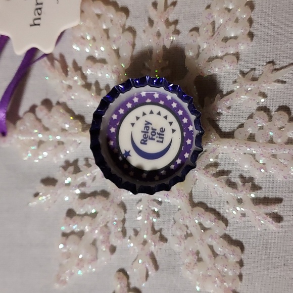 Hello Kitty Relay For Life Breast Cancer Leukemia Snowflake Ornaments Decorative - Picture 2 of 6